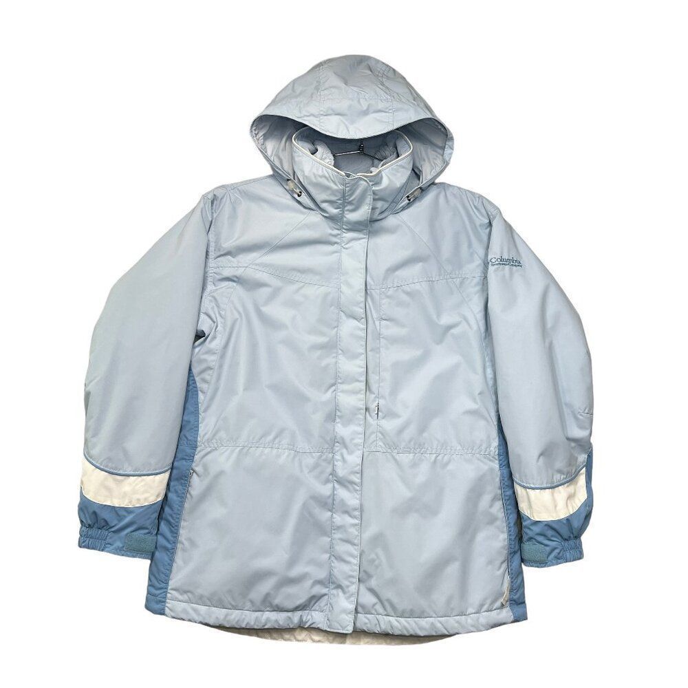 Columbia Winter Coat Women's Large Blue 3-In-1 Interchange Winter Snow Jacket‎